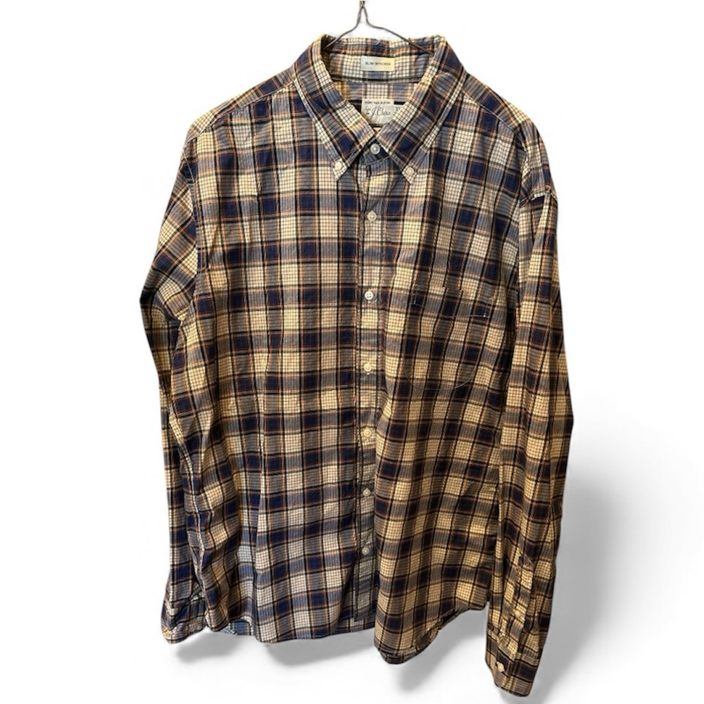 J. Crew Men's Slim Secret Wash cotton shirt XL